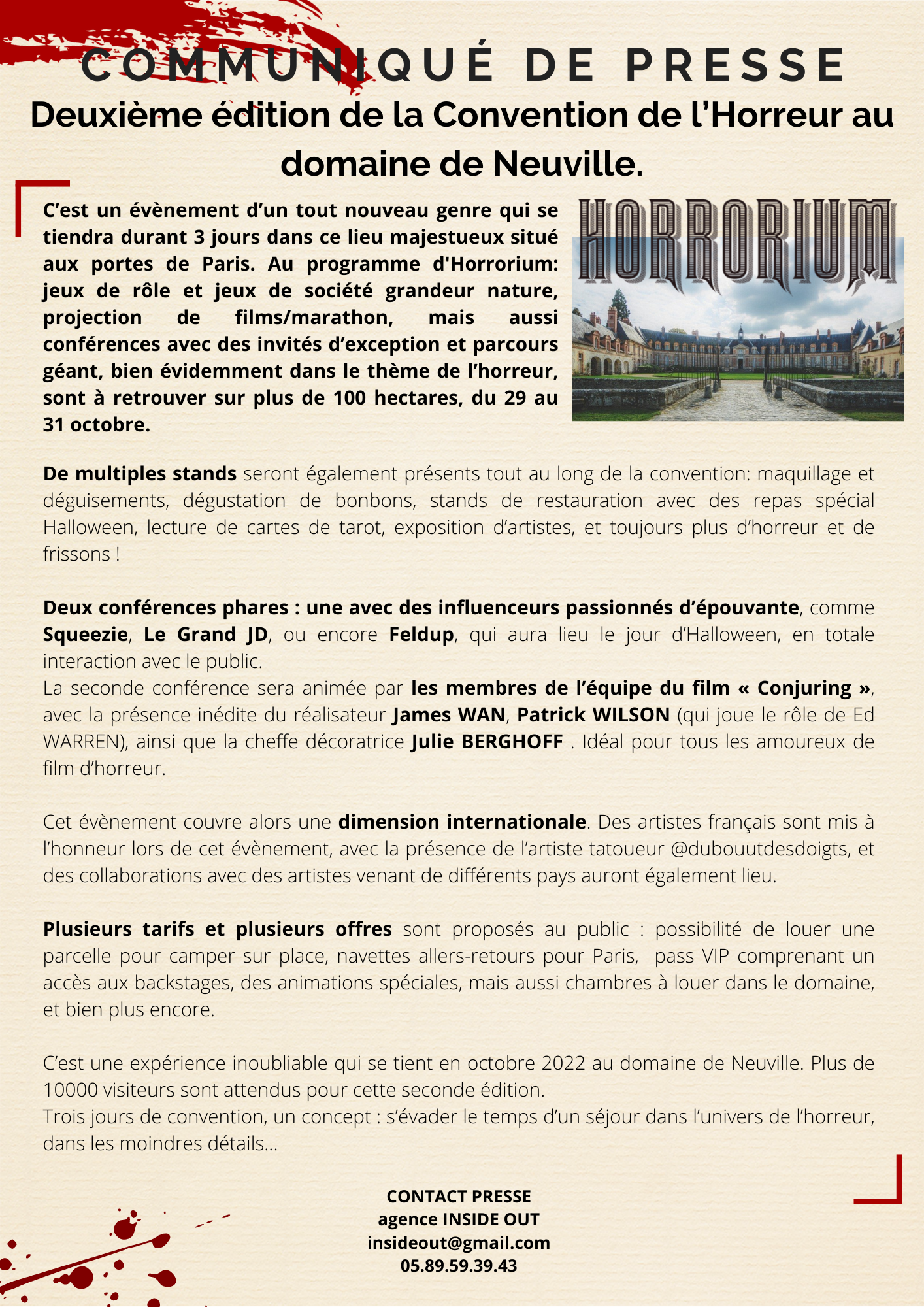 communiqué de presse